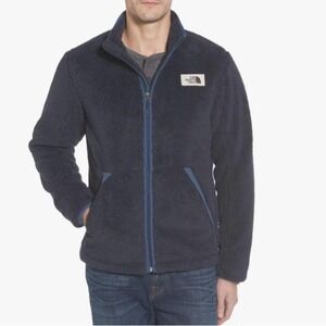 North Face Mens Campshire Fleece‎ Full Zip Jacket Navy Blue XL